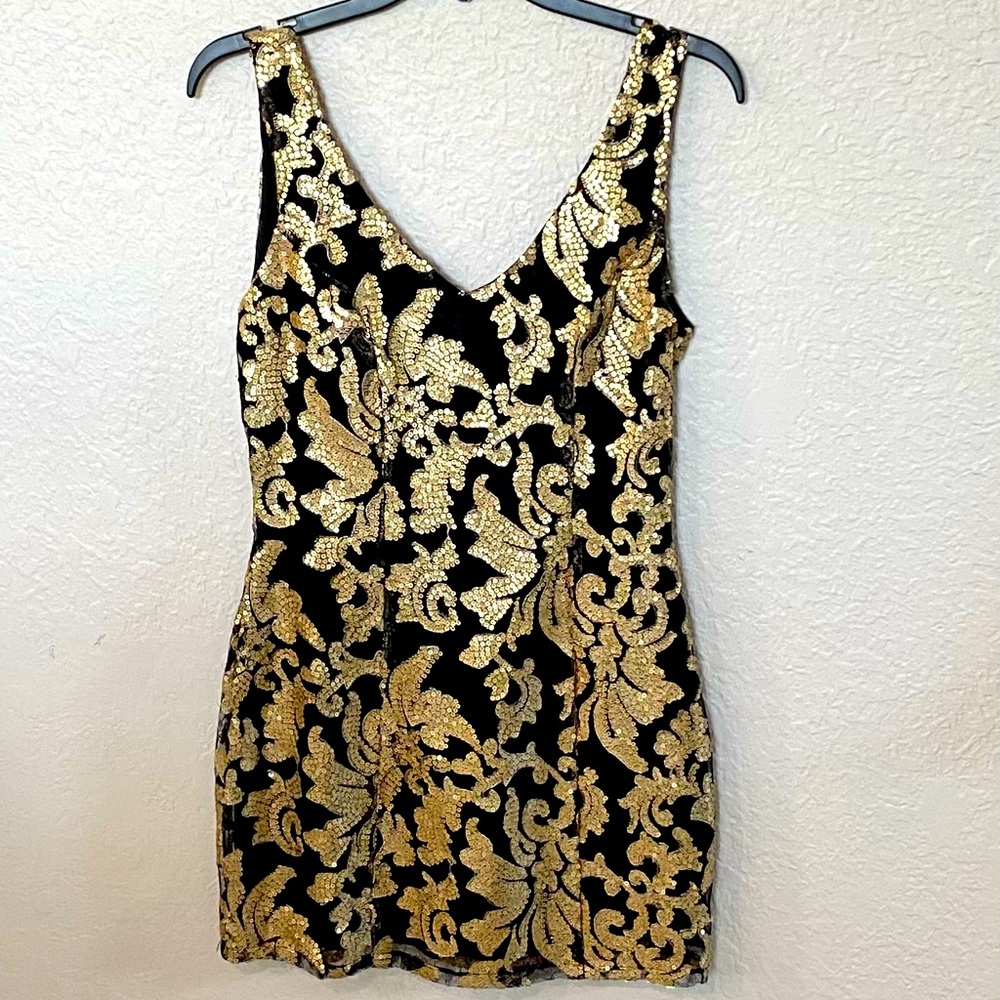 Black and Gold Dress
